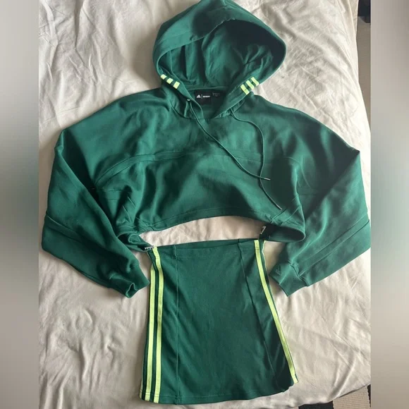 ADIDAS Ivy Park Hooded Cutout Dress - Picture 3 of 9